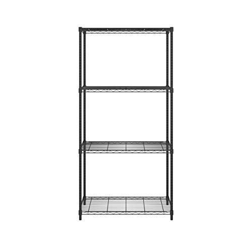 OFM Adjustable Wire Shelving Unit 36 x 72, 24" Depth, in Black (S367224