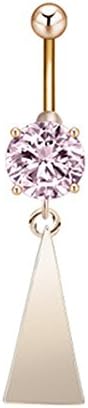 Geometry triangle pendant Occident hot style bright zircon navel nail