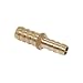 Joyway 3/8" to 1/2" Reducer ID Hose Barb Splicer, Hex Union Fitting Intersection/Split Brass Water/Fuel/Air