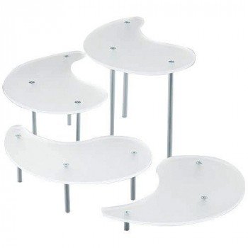 Martellato COD. 307 Plexiglass Light Model Cake Stand, White/Metal, Transparent