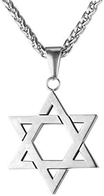 Round 5 Star of David Necklace and Pendant with 22 Inch Chain