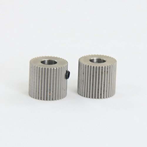 Signswise 2 Pack 5mm 40T Extruder Driver Feeder Gear Bore for Makerbot Mk7 Mk8 3D Printer