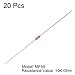 uxcell 20PCS NTC Thermistors Resistors MF58 3950B 10K Ohm Glass Sealed Temperature Sensors