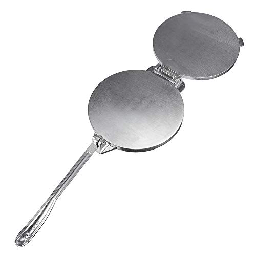 Tortilla Maker, Aluminum Tortilla Press Non-Stick Tortilla Pie Maker Foldable Tortilla Quickly Easily Makes Delicious Tortillas For Cake Breakfast(Silver) - Thumbnail 3