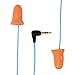 Plugfones Basic Earplug-Earbud Hybrid - Noise Reducing Earphones - Orange primary