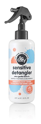 SoCozy Sensitive Leave-In Detangler For Kids Hair | Ultra Gentle | 8 fl oz | No Parabens, Sulfates, Synthetic Colors or Dyes