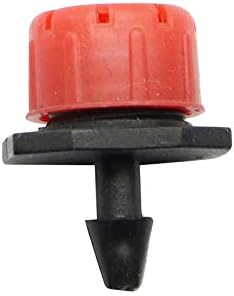 JadeShop 50 Pcs Adjustable Dripper Red Micro Drip Irrigation Watering Anti-Clogging Emitter Garden Supplies for 1/4 inch Hose