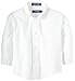 Izod boys Long Sleeve Solid Button-Down Oxford Shirt, White, 2T/2