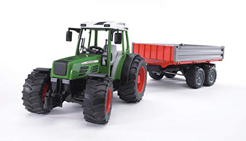 bruder 02104 - Fendt 209 S mit Bordwandanhänger - 1:16 Fahrzeuge, Traktor, Trecker, Schlepper, Kippanhänger, Transportanhänger, Muldenkipper, Landwirtschaft, Bauernhof, Spielzeug – Bild 5