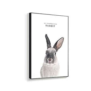 Framed Canvas Wall Art for Living Room, Bedroom Rabbit Canvas Prints for Home Decoration Ready to Hanging - 16x24 inches
