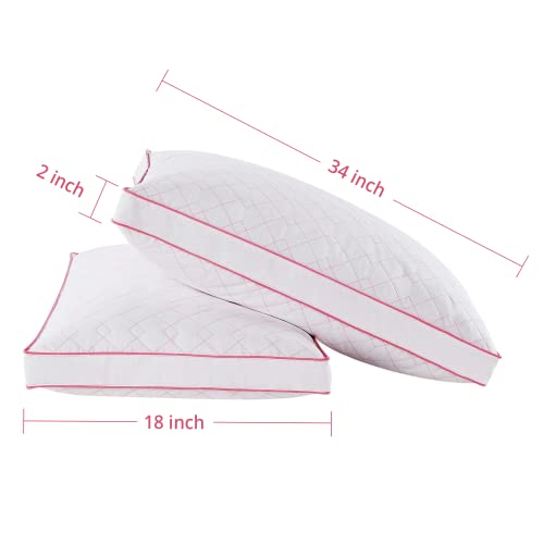 puredown Goose Feather Down Pillow Gusseted Bed Pillows for Sleeping