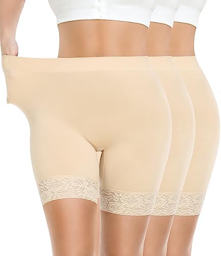 white under dress shorts Amazon.com: Handmade Lace Trim Cotton Modesty Shorts for Women Soft 95% Cotton Lycra Biker Short | Anti-Chafing, Under Dress Coverage | Bridal, Everyday & Lounge Wear | Longer Inseam