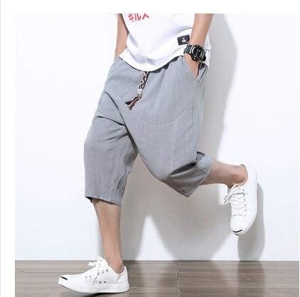 Amazon Co Jp 夏の新外国貿易のファッションレトロな中国風の綿のパンツ弾性ハーレムパンツ男性ファッションおばさん Color White Green Size Xl 家電 カメラ