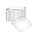 WAVEWARE CLEAR PLASTIC PARTY DISPOSABLE PLATES | 6 Inch Hard Square Wedding Dessert Plates, 40 Ct | Elegant & Fancy Heavy Duty Hard Party Supplies Salad Plates for Holidays & Occasions