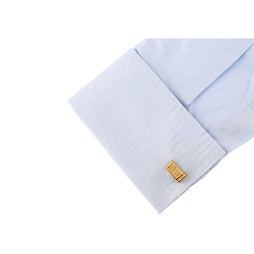 Gold Platted Bullion Bar Cufflinks Cuff Links Money Business Investor Gangster