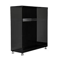 DERTHWER Record Storage Box, Vinyl Record Storage Rack Stand Shelf Office Desktop Organizer Holds Up to 25 for Women and Men Convenient to Use (Color : Black, Size : 34.5X33X10CM)