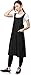 Salon Hair Stylist Apron With Pockets, Professional Black Hairdresser Barber Pet Groomers Smock Vest Waterproof With Belt