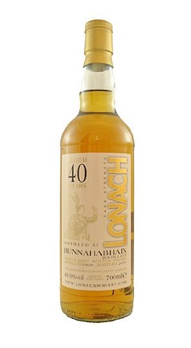 Rarität: Bunnahabhain Whisky Lonach Jahrgang 1969 Cask Stength 40 Jahre 0,7l