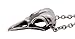 ClorisAccessory Raven Skull Stainless Steel Necklace Silver Black Color Antique, 18