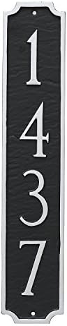 Montague Metal Princeton Column Address Sign Plaque, 3" x 16.5", Black/Silver