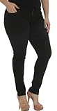 Hey Collection Juniors Plus-Size Brushed Stretch Twill Skinny Jeans