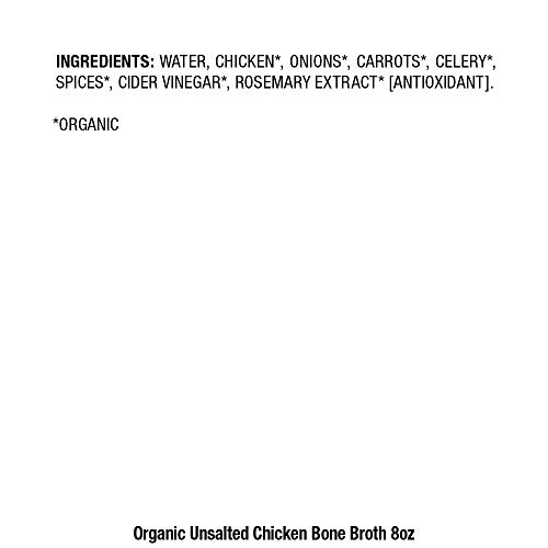 PACIFIC FOODS ORGANIC CHICKEN BONE BROTH, 8OZ, 8 OUNCE