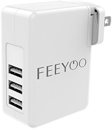 USB Wall Charger, 3-Port 5V 6A USB Wall Charger Adapter Portable Travel Charger with SmartID Technology Home USB Charger for iPhone iPad Samsung LG Nexus HTC and More(White)