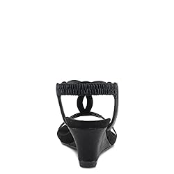 PATRIZIA Women's Shining Ankle Strap Sandal Black
