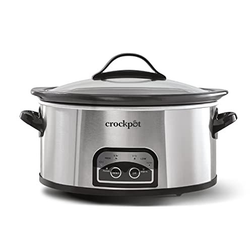 CrockPot 6 Quart Programmable Slow Cooker with Timer and Auto Food