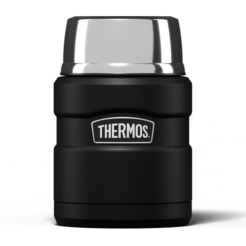Thermos - Recipiente inoxidable para Alimentos – 470 ml, acero inoxidable, negro mate, 0.47L