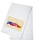 Sacramento, California - Skyline Abstract (100% Cotton Absorbent Kitchen Towel)