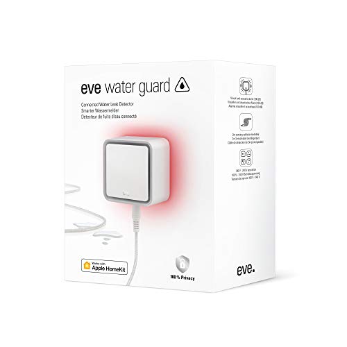 Eve Water Guard-Smart Detector, 6.5 ft/2m Sensing Cable (extendable), 100 dB Siren, Water-Leak Alert on iPhone, iPad, Watch (Apple HomeKit) - Thumbnail 2