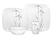 Corelle Square Shadow Iris Dinnerware Set (16-Piece, Service for 4)