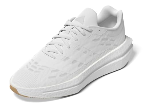 adidas Men’s Flowboost Sneaker, White/White/Grey, 7.5