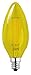 Luxrite LR21266 (2-Pack) Yellow LED Filament Candelabra Light Bulb, 4-Watt Equivalent to 40w Incandescent, Bright Yellow Color, 350 Lumens, 15,000 Hr Life, E12 Candelabra Base