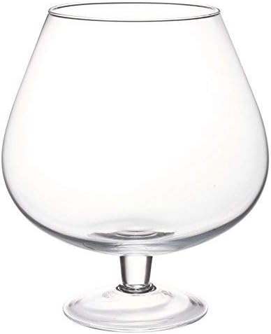 Easygift Products Glass Vase Table Centrepiece Unique Elegant Decorative Flower Display - Cognac Shaped On Foot
