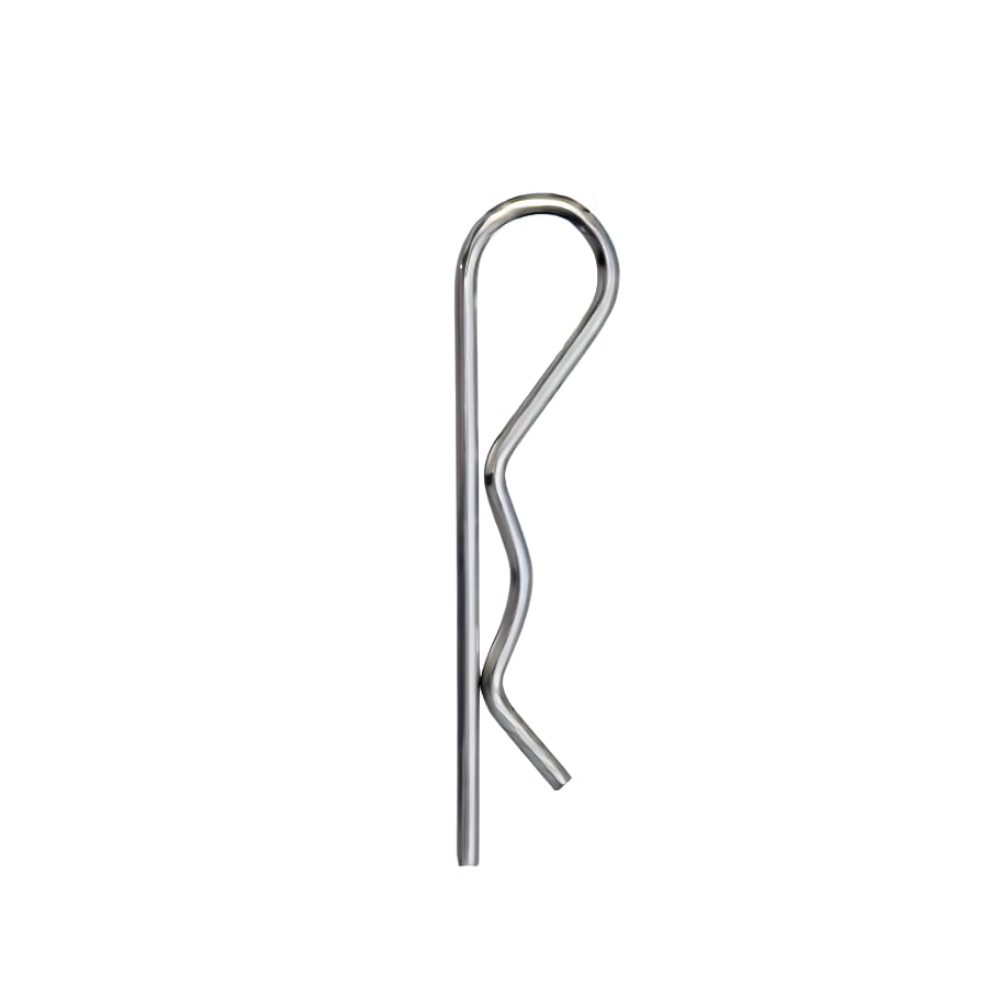 Split Pin R Shaped Retaining Clip Durable Spring Hitch Cotter, Secure Shaft Retaining Beta Pin for Trailer Farm Trucks Cars Tractor Mower Campers Lawn Garden (Stainless Steel, M3 x 65mm - Pack 10)