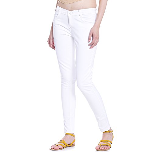 broadstar women denim white jeans