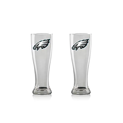 Duck House NFL Philadelphia Eagles Unisex Pilsner Glass Setpilsner Glass Set, Clear, 16 oz/ea