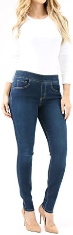 Indigo Society Women's Classic Skinny High Rise Pull On Jean
