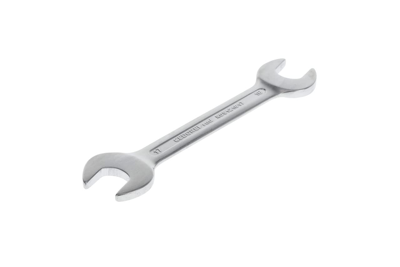 Gedore Red Double Open-End Spanner, SW 16+17 mm, Metric, Short, 160 mm Long, R05121617