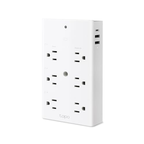 TP-Link Tapo Smart Plug Outlet Extender, Surge Protector, 18W Fast Charging, 3...