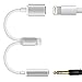Lightning to 3.5mm Audio Adapter, and Lightning Charging Port for iPhone 7, iPhone 7 Plus (Silver)