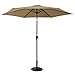 FLAME&SHADE 9 ft Outdoor Market Patio Table Umbrella with Tilt, Beige