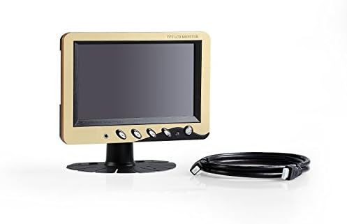 7" Inch 1080p Car Hd Stand/headrest Monitorwith Built-in Hdmi(gold Brushed Surface)car / Home Compatible Package