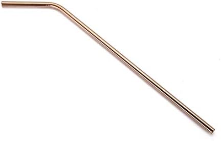 Wikiwand Portable Stainless Steel Straw Reusable Metal Straw Drinking Tube Clean Brush(rose gold)