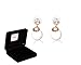 Simulated Pearl Drop Earrings Gold Plated Crystal and Pearl Drop Earrings