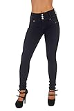 Style K540- Colombian Design, High Waist, Butt Lift, Levanta Cola, Skinny Jeans in Indigo Size 13