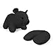 Kikkerland Zip & Flip Travel Pillow – Micro Bead Head Rest & Kid’s Plushie for Planes – Black Bear
