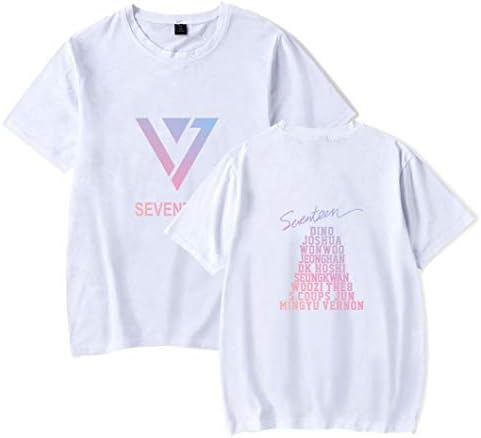 Kpop Seventeen T-Shirt Short Sleeve Cotton T-Shirt Women Men Member Member Name Printed K-POP Female Hip Hop